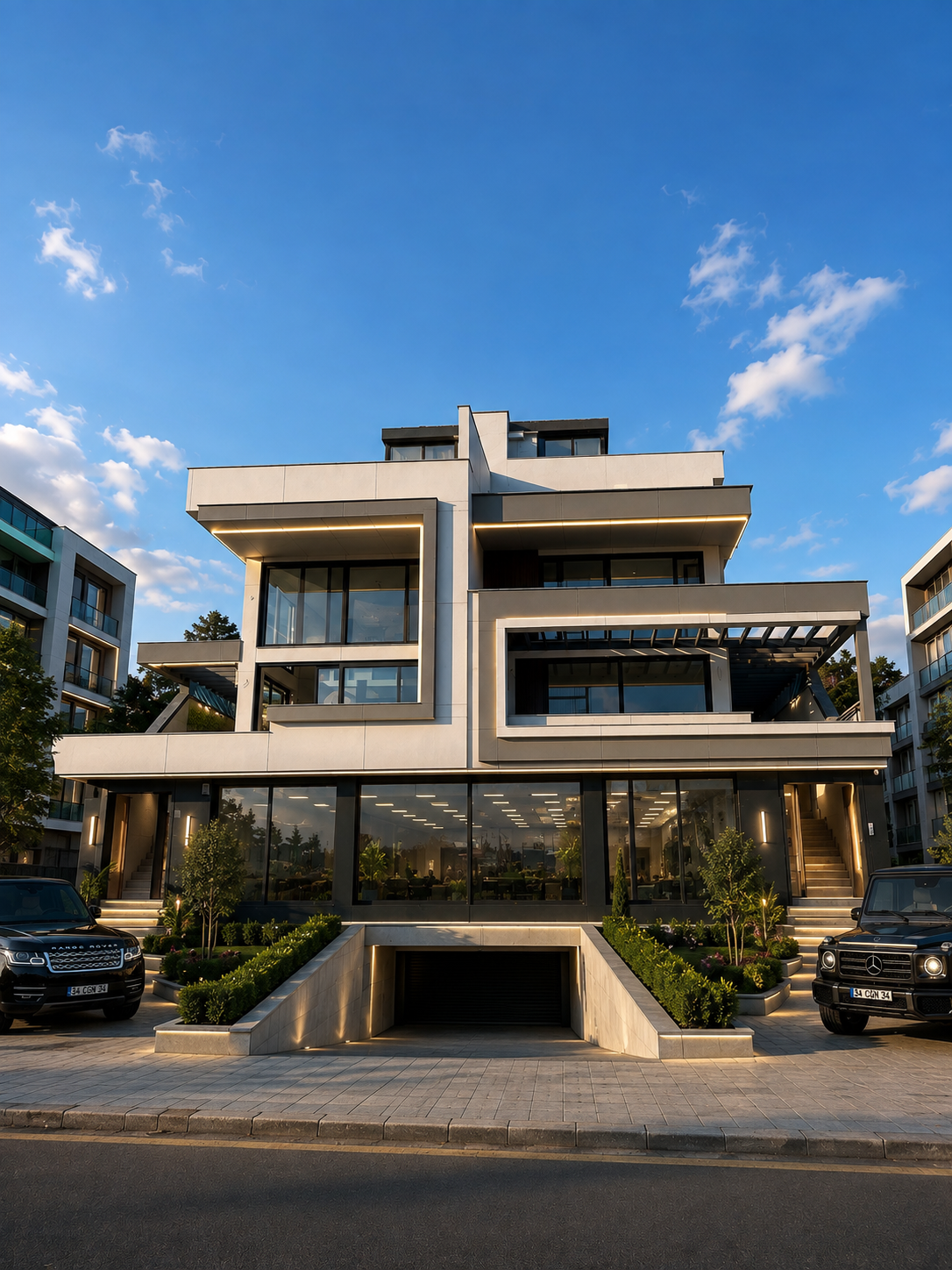 Burgaz Villaları 1 – Küçükçekmece Yarımburgaz'da yer alan, ikiz villa ve ticari üniteden oluşan prestijli proje. | Çağın Grup Yapı İnşaat